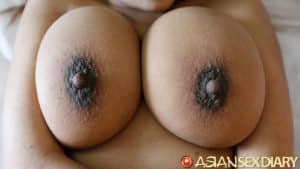 Huge pair of Thai tits with Big Dark Nipples