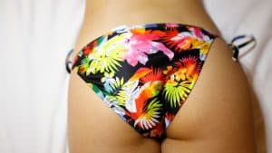 Perfect Chinese ass in bikini bottoms