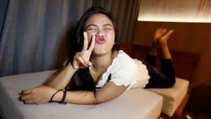 Quirkie Filipina Teen Slut making duck faces