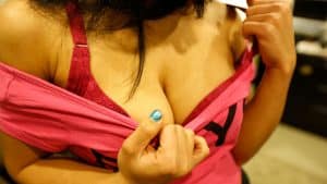 Big floppy cleavage stare