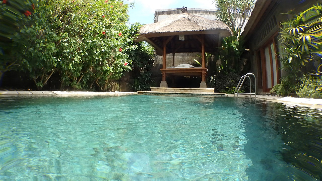 Dip in the Pool for Relaxing Day Off