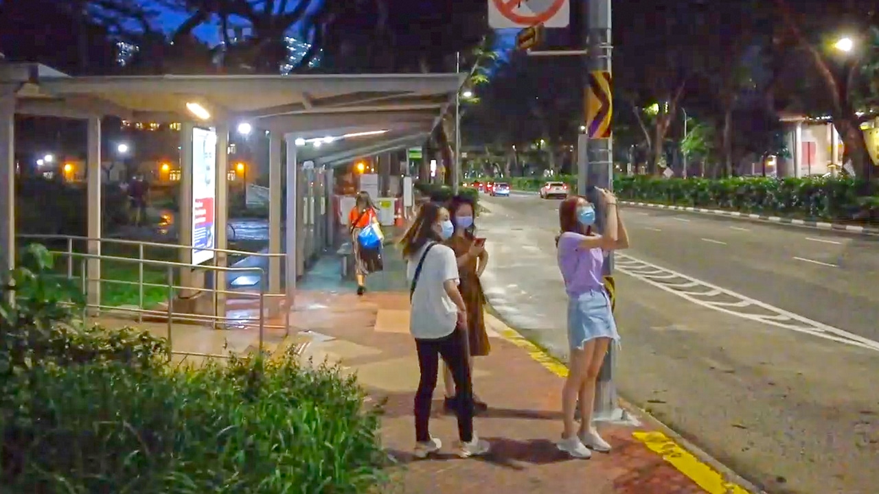 Singapore Bike Ride at Night