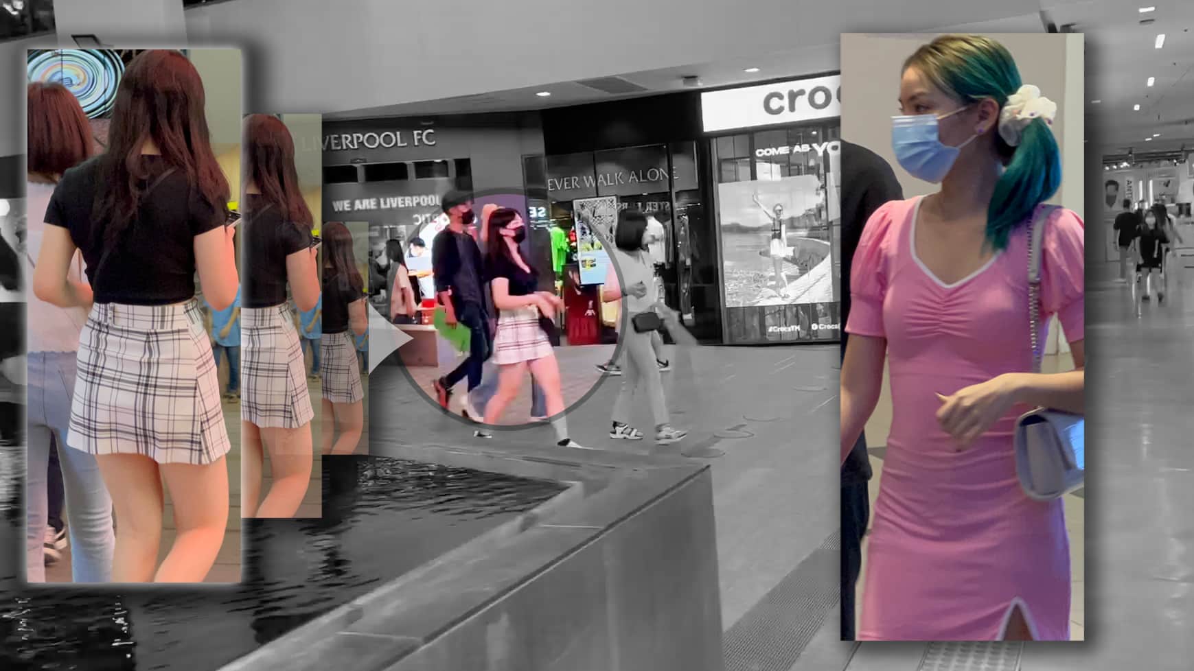 Leggy Girls at Mall & Ninis Cuz?