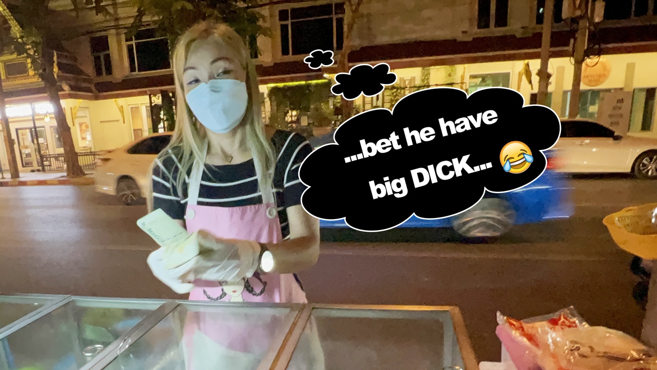 Flirty MILF Vendor Acting Horny