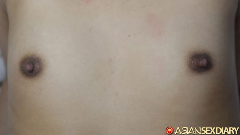 No Tits Asian shows fully exposed chest