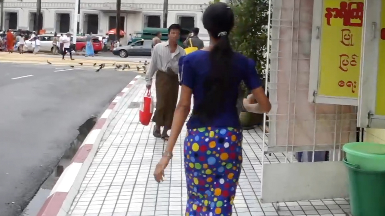 CUTE MYANMAR GIRL In Dress Runs From Asian Sex Diary