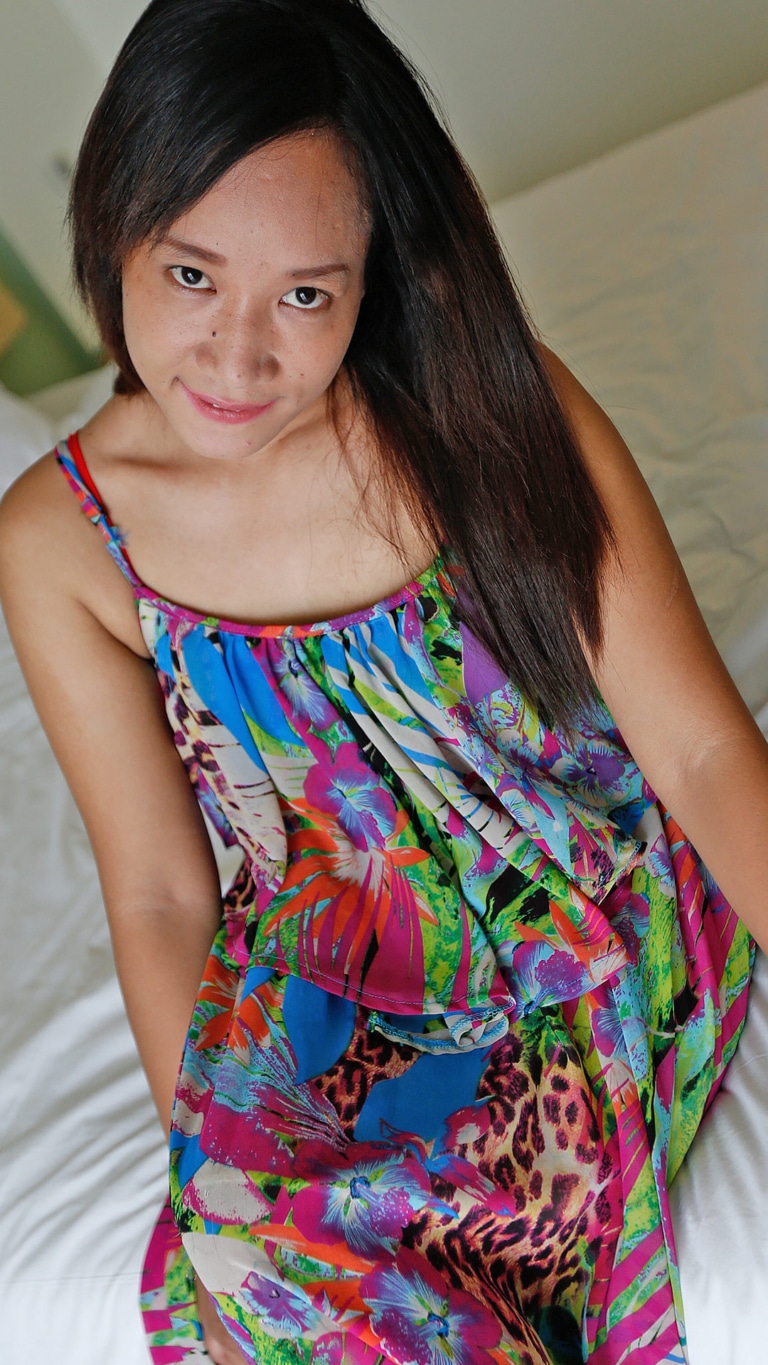 Milf Asian Sex Diary Nanda B sitting in her nice dress