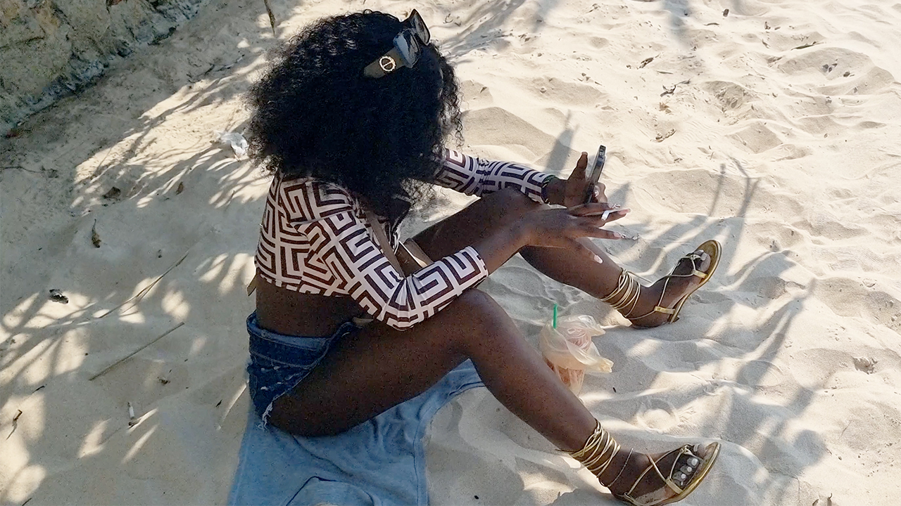 Sexy Ebony Legs On The Beach
