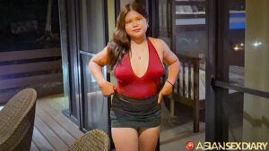 Big tits bursting from tight shirt