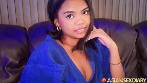 Pretty Filipina in bath robe