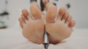 Cute feet posed up close in Taiwan Pornography​ photo